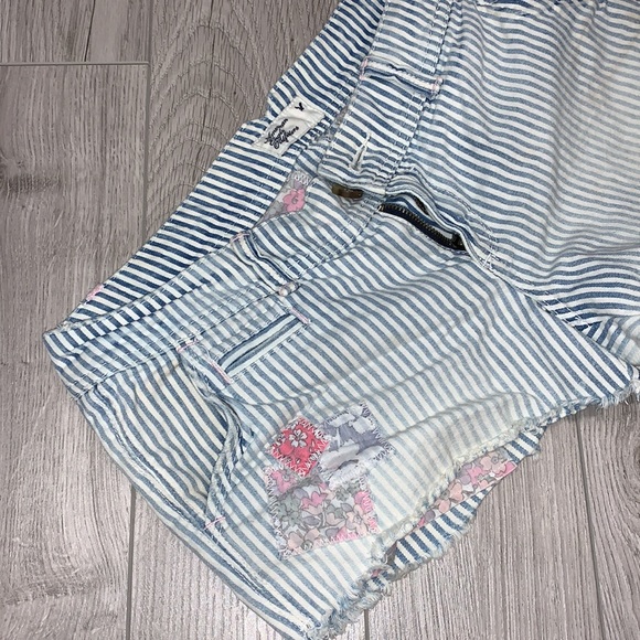 American Eagle Striped Jean Shorts Size 27 - Picture 2 of 6